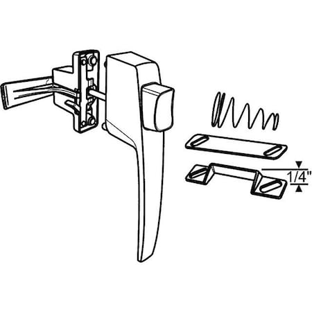 Strybuc Push Button Latch Set Black 17-71